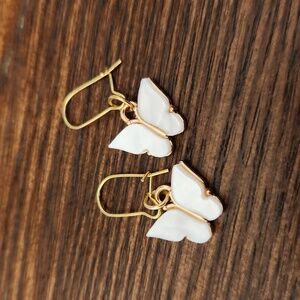 Pearl Stone Butterfly Earrings